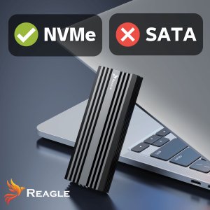 Kieszeń Reagle Obudowa dysku M.2 NVME 20Gbps USB-C 3.2 do 8TB kieszeń adapter na dysk M2 PCIE REAGLE 10