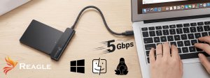 Stacja dokująca Qoltec Adapter SATA USB SSD HDD 2,5" 2w1 USB-C 3.1 5Gb/s REAGLE PRZEJŚCIÓWKA DO DYSKU KABEL NA DYSK 5