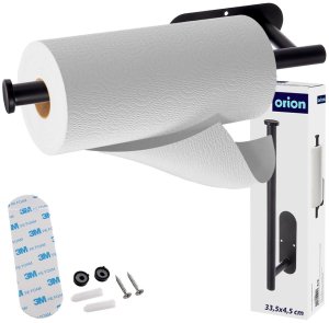Staples Wieszak na ręcznik papierowy czarny loft metalowy na taśmę 3M (Ori_532150) 8