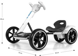 Milly Mally Milly Mally Pojazd na akumulator Gokart Bolt White EDUKAMP 13
