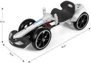 Milly Mally Milly Mally Pojazd na akumulator Gokart Bolt White EDUKAMP 14