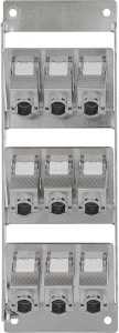 Delock InLine® Rozdzielacz 9-Port Cat.6A Ściana/ szyna w tym moduły Keystone 4