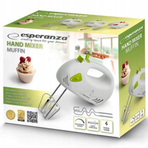 Mikser ręczny kuchenny robot zielony 7 biegów 4 końcówki 150W Hard-er - 5906670230936 6