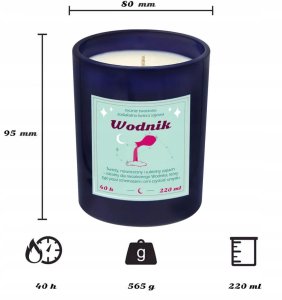 Cup&You Zestaw prezentowy WODNIK herbata i świeczka zapachowa dla osoby ze znakiem zodiaku wodnika - prezent upominek dla kobiety faceta mamy taty babci dziadka 6