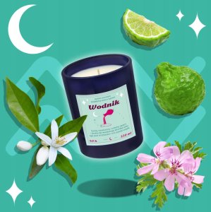 Cup&You Zestaw prezentowy WODNIK herbata i świeczka zapachowa dla osoby ze znakiem zodiaku wodnika - prezent upominek dla kobiety faceta mamy taty babci dziadka 8
