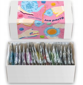 Cup&You Box prezentowy upominkowy TEA PARTY mix 20 różnych herbat sypanych 3