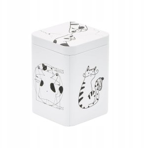 Cup&You Zestaw prezentowy upominkowy CAT ARTIST metalowa puszka nierdzewny zaparzacz herbata - prezent upominek dla kobiety dziewczyny mamy żony babci niej 2