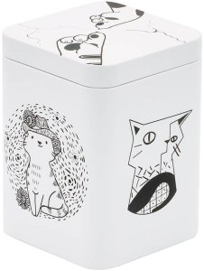 Cup&You Zestaw prezentowy upominkowy CAT ARTIST metalowa puszka nierdzewny zaparzacz herbata - prezent upominek dla kobiety dziewczyny mamy żony babci niej 4
