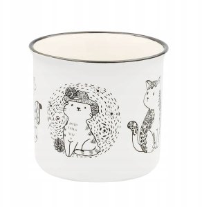 Cup&You Kubek z uchwytem na kawę herbatę czekoladę z motywem kota CAT ARTIST 350ml - prezent dla koleżanki przyjaciółki żony babci mamy kobiety siostry niej 2