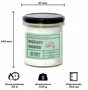Cup&You Naturalna ręcznie robiona świeca sojowa zapachowa w szkle RÓŻANY OGRÓD 50h palenia 300ml - prezent upominek dla kobiety mamy dziewczyny żony babci niej 4