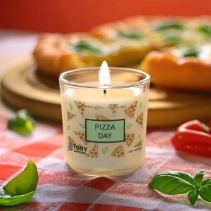 Cup&You ręcznie robiona świeca sojowa zapachowa w szkle PIZZA DAY 40h palenia 200ml 3