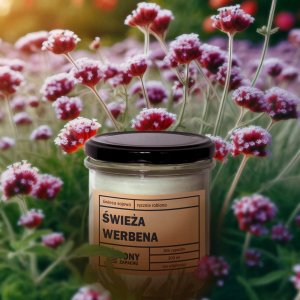 Cup&You Naturalna ręcznie robiona świeca sojowa zapachowa w szkle ŚWIEŻA WERBENA 50h palenia 300ml - prezent upominek dla kobiety mamy dziewczyny żony babci niej 5