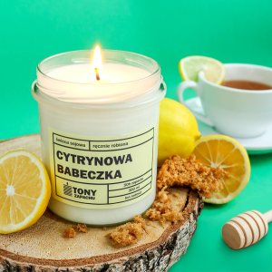Cup&You Naturalna ręcznie robiona świeca sojowa zapachowa w szkle CYTRYNOWA BABECZKA 50h palenia 300ml - prezent upominek dla kobiety mamy dziewczyny żony babci niej 5
