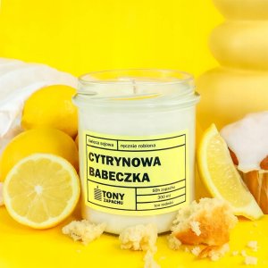 Cup&You Naturalna ręcznie robiona świeca sojowa zapachowa w szkle CYTRYNOWA BABECZKA 50h palenia 300ml - prezent upominek dla kobiety mamy dziewczyny żony babci niej 6