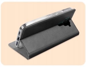 Hello Case Etui z Klapką Do Xiaomi Redmi Note 9 (Czarne, Zamykane, Kabura)   Szkło 5