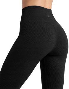 Carpatree Damskie legginsy Getry Carpatree Rib Profile Midnight Black 3