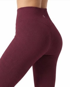 Carpatree Damskie Legginsy Getry Carpatree Rib Profile Plum Purple 4