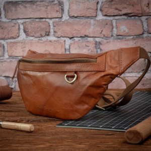 Belveder Duża Brązowa Saszetka Nerka Crossbody vintage B-FB1G 3