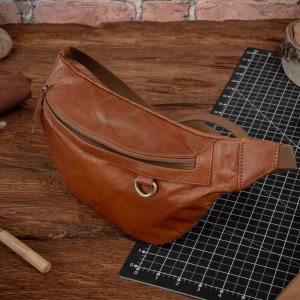 Belveder Duża Brązowa Saszetka Nerka Crossbody vintage B-FB1G 7