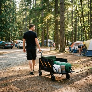Nils Extreme NC2608 Wózek turystyczny składany czarno-pomarańczowy 100L NILS CAMP 2