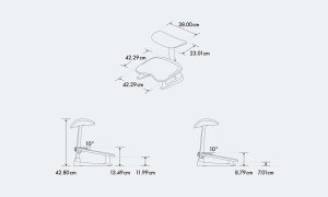 NGS LiberNovo Footrest Ergonomic Support Regulowany podnóżek do krzesła zielony 9