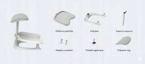 NGS LiberNovo Footrest Ergonomic Support Regulowany podnóżek do krzesła zielony 10