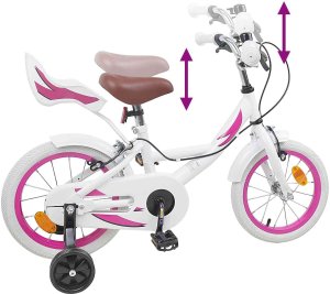 vidaXL vidaXL Rower Dziecięcy 14 Cali dla dzieci w wieku 3-5 lat Biały 7