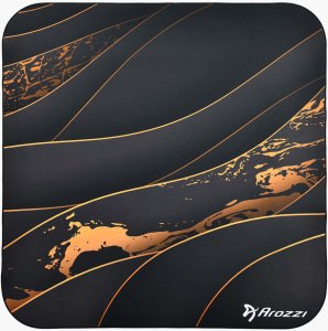 Arozzi Zona Round Floor Pad Czarny Złoty Mikrofibra Guma 3