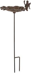 Beliani Ogrodowe poidełko dla ptaków brązowe MAGPIE 7