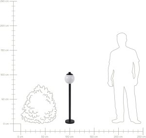 Beliani Stojąca lampa ogrodowa KULSI Czarny 8