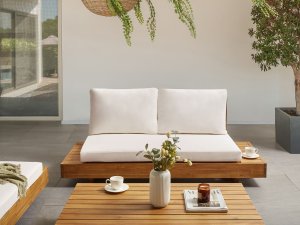 Beliani Sofa ogrodowa dla 2 osób MARETTIMO Certyfikowane drewno akacjowe Brązowy 2