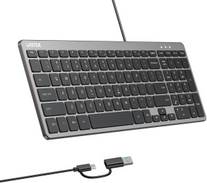Klawiatura Unitek SlimTap USB-A/USB-C (T053AGY01-US) 3