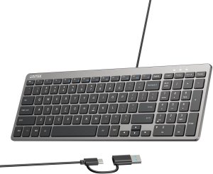 Klawiatura Unitek SlimTap USB-A/USB-C (T053AGY01-US) 5