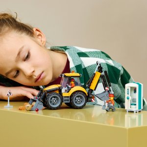 LEGO City Żółta koparko-ładowarka (60480) 9