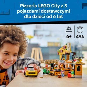 LEGO City Dostawa pizzy z pojazdami (60496) 2