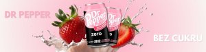 Coca Cola Company Dr. pepper napój gazowany bez cukru o smaku truskawki zero sugar strawberry cream Koreański 355ml 2