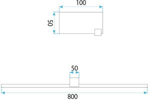 Kinkiet Toolight łazienkowy LED SWE042-1W 80 cm chrom 7