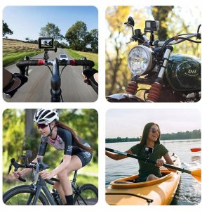 Puluz Uchwyt Kierownica 360s Mocowanie Na Motor Rower Do Gopro Sjcam Xiaomi Dji Pu796b 7