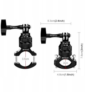 Puluz Uchwyt Kierownica 360s Mocowanie Na Motor Rower Do Gopro Sjcam Xiaomi Dji Pu796b 8