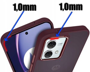 krainaGSM Do Motorola Moto G54 5G Matowe Silicone Case Satynowe Plecki +Szkło 9H 2