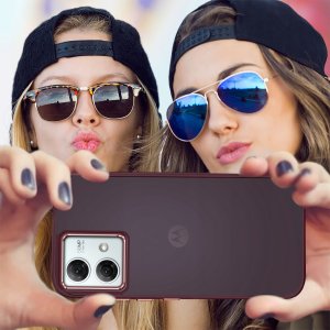 krainaGSM Do Motorola Moto G54 5G Matowe Silicone Case Satynowe Plecki +Szkło 9H 5