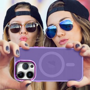 krainaGSM Etui Do Iphone 14 Pro Do Magsafe Matowe Matt Case + Szkło Na Ekran 9H 7