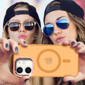 krainaGSM Etui Do Iphone 11 Magnetic Matowe Do Magsafe Case Satynowe Silikonowe Szkło 8