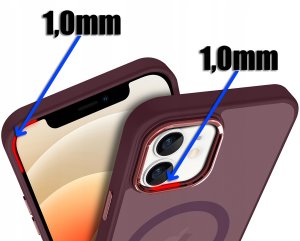 krainaGSM Etui Do Iphone 12 | 12 Pro Do Magsafe Matowe Matt Case + Szkło Na Ekran 9H 2