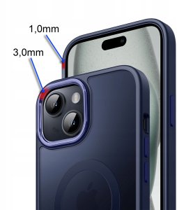 krainaGSM Etui Do Iphone 15 Plus Do Magsafe Matowe Matt Case + Szkło Na Ekran 9H 3