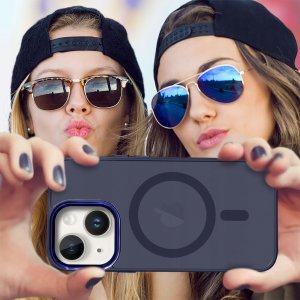 krainaGSM Etui Do Iphone 15 Plus Do Magsafe Matowe Matt Case + Szkło Na Ekran 9H 7