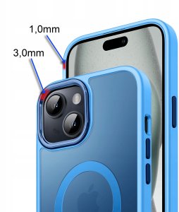 krainaGSM Etui Do Iphone 15 Plus Do Magsafe Matowe Matt Case + Szkło Na Ekran 9H 3