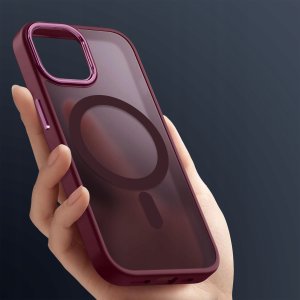krainaGSM Etui Do Iphone 15 Plus Do Magsafe Matowe Matt Case + Szkło Na Ekran 9H 2