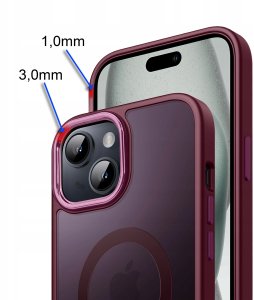 krainaGSM Etui Do Iphone 15 Plus Do Magsafe Matowe Matt Case + Szkło Na Ekran 9H 3