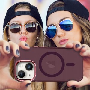 krainaGSM Etui Do Iphone 15 Plus Do Magsafe Matowe Matt Case + Szkło Na Ekran 9H 7